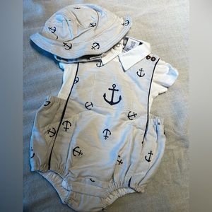 Tommy Bahama sailor onsie and hat